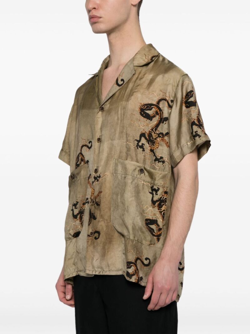 Uma Wang  Terry dragon-print shirt