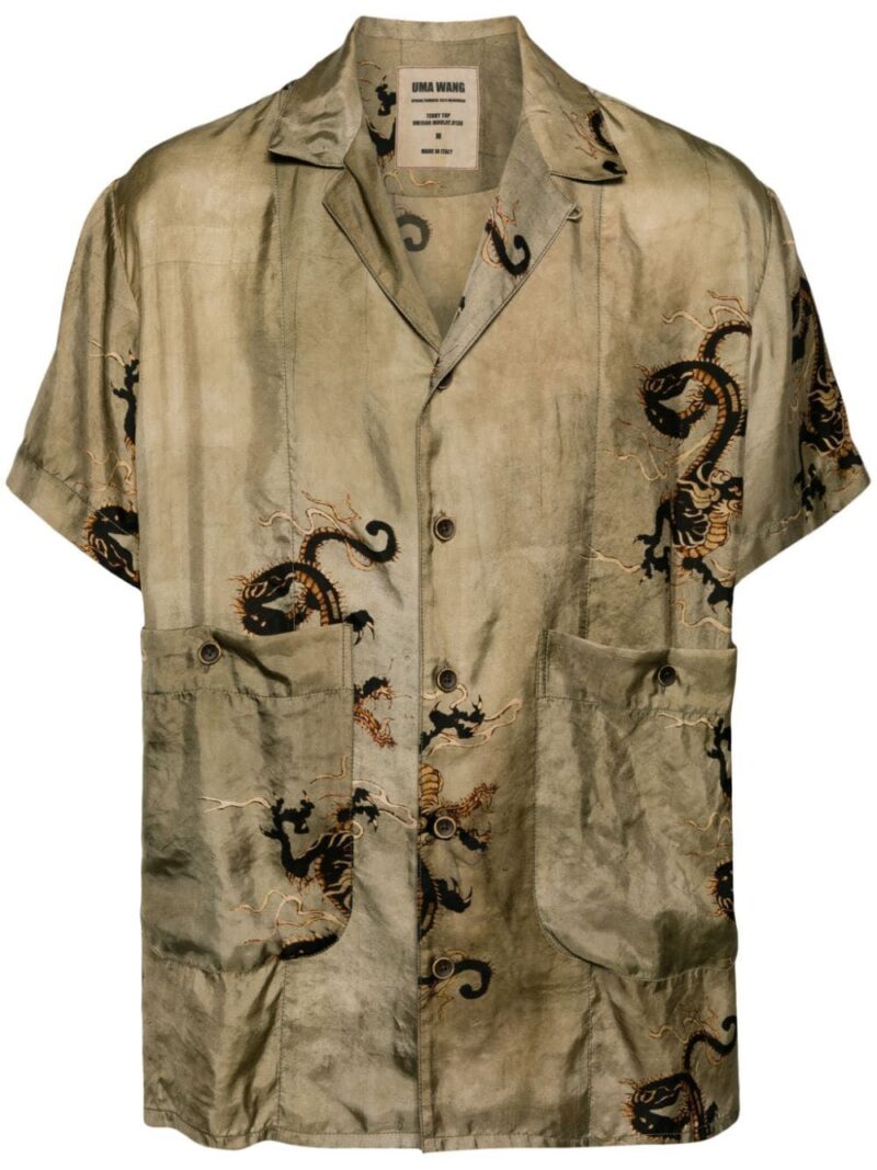 Uma Wang  Terry dragon-print shirt