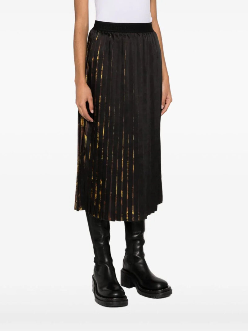 Versace Jeans Couture  Watercolour Couture pleated midi skirt