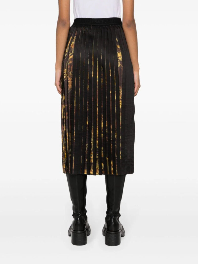 Versace Jeans Couture  Watercolour Couture pleated midi skirt