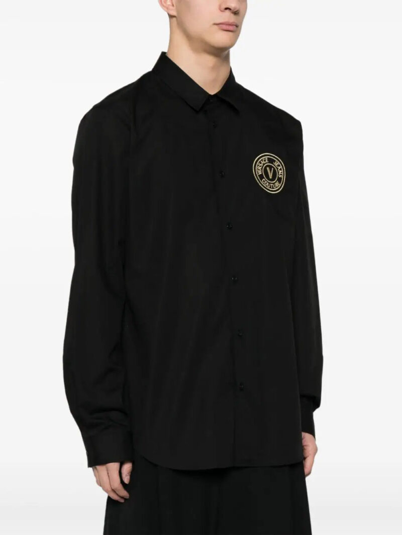 Versace Jeans Couture  logo-embroidered cotton shirt