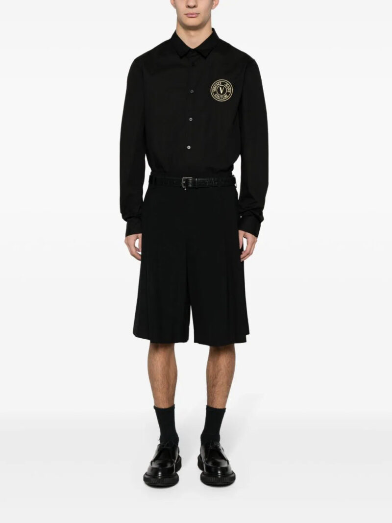 Versace Jeans Couture  logo-embroidered cotton shirt