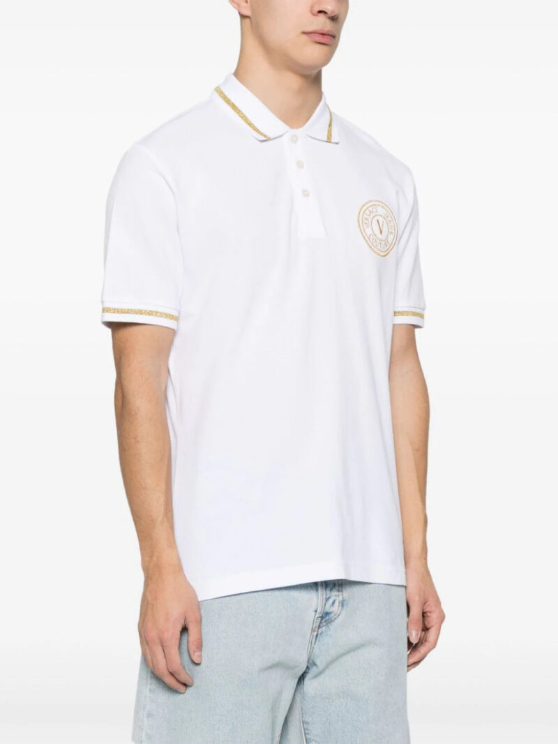 Versace Jeans Couture  logo-embroidered polo shirt