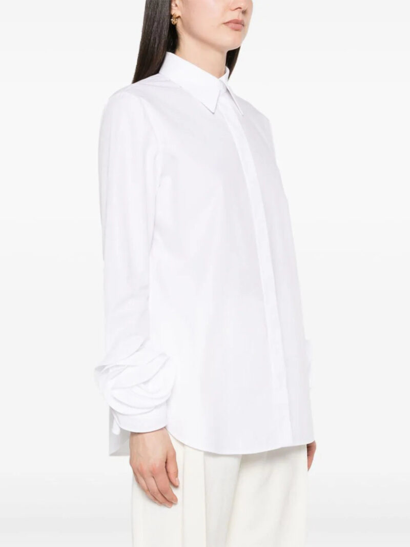 Valentino Garavani  flower-embellished cotton shirt
