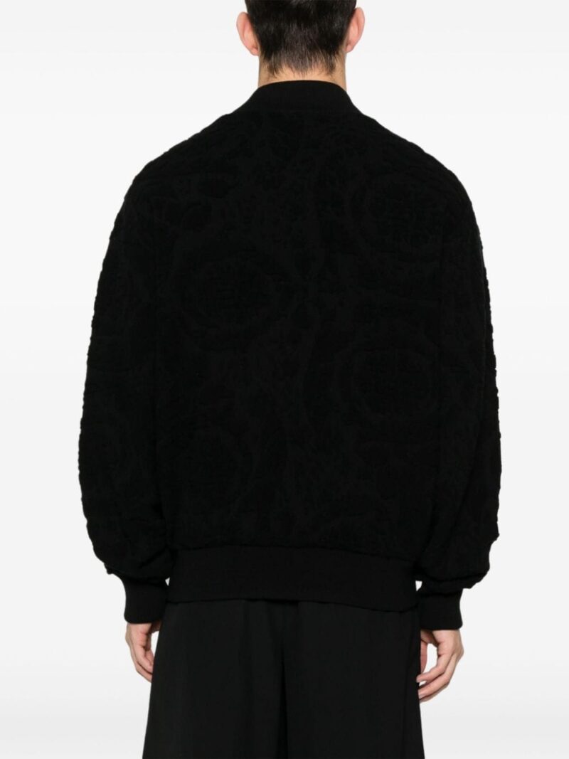 Versace baroque-pattern reversible bomber jacket