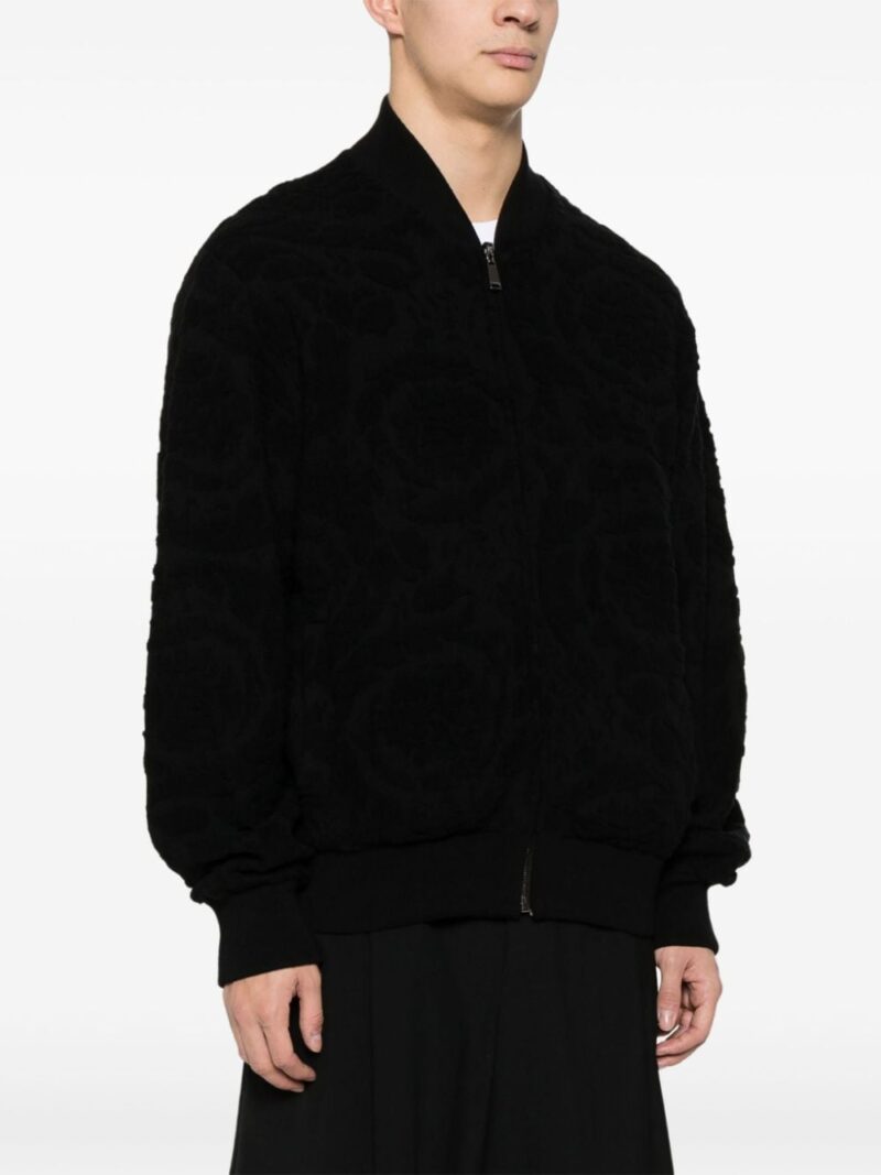 Versace baroque-pattern reversible bomber jacket