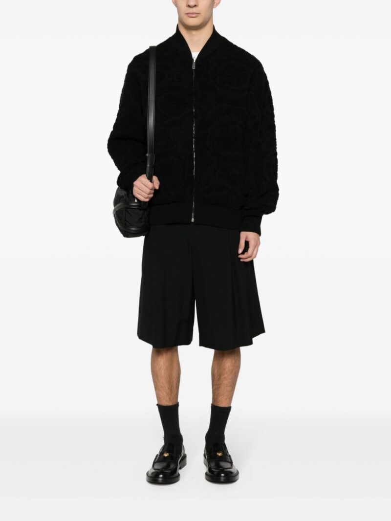 Versace baroque-pattern reversible bomber jacket