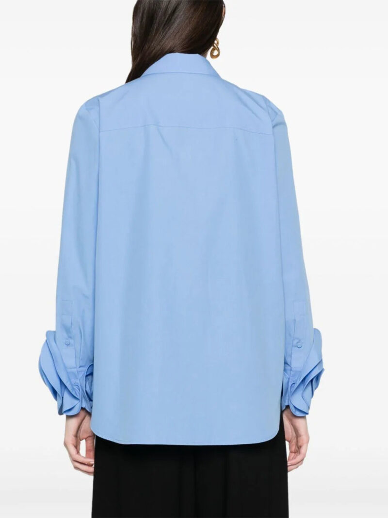 Valentino Garavani  floral-appliqué poplin shirt