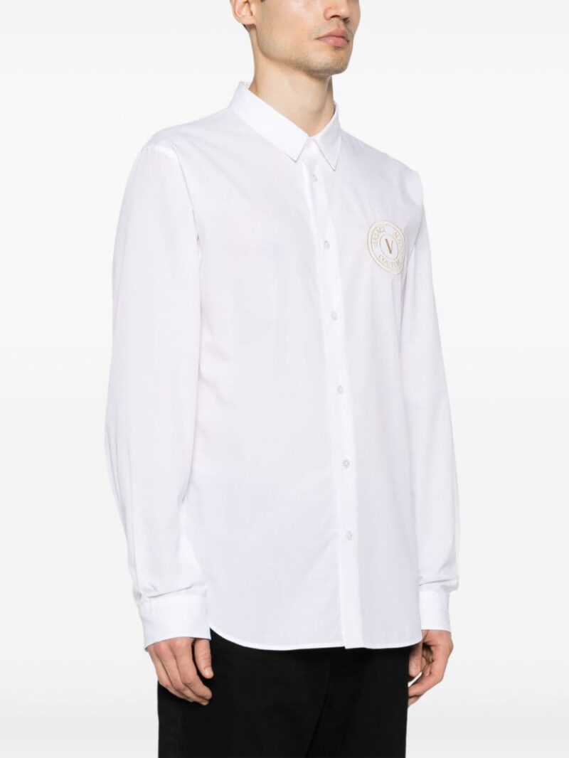Versace Jeans Couture logo-appliqué poplin shirt