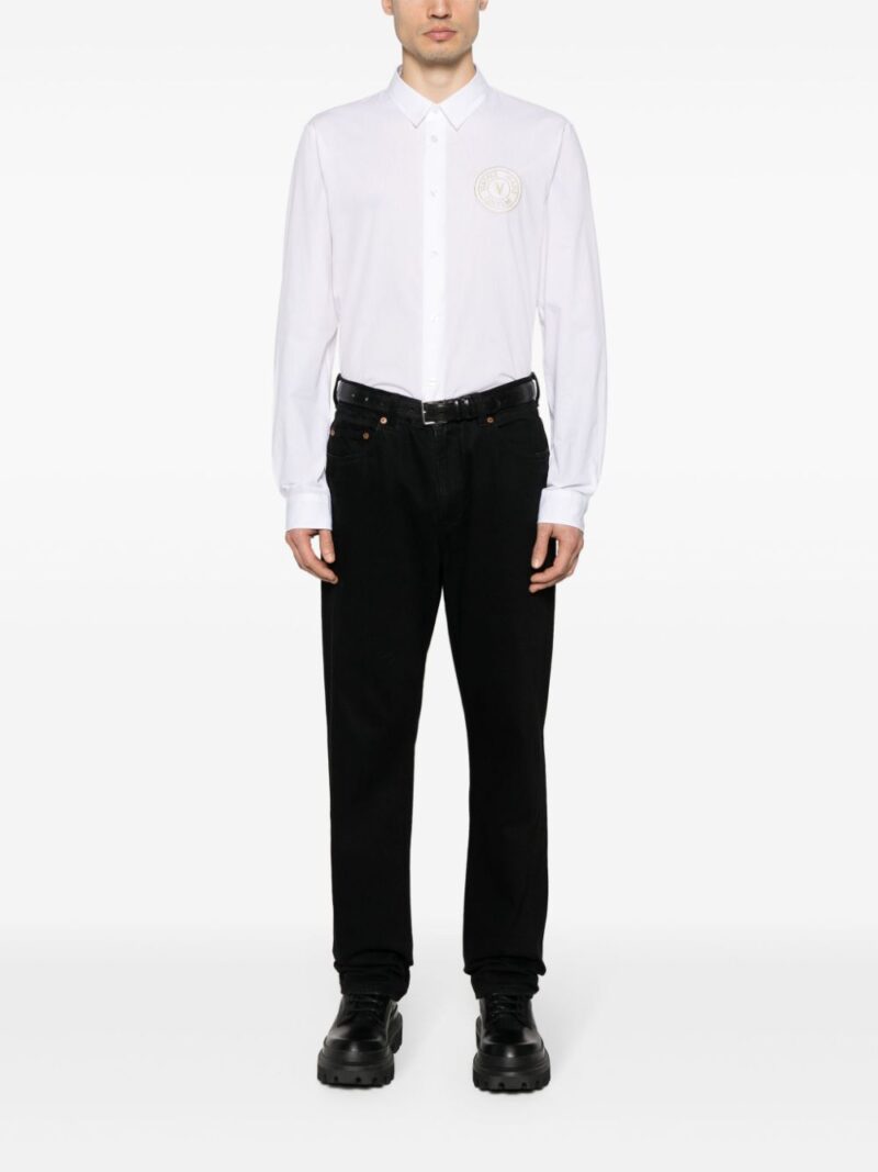 Versace Jeans Couture logo-appliqué poplin shirt