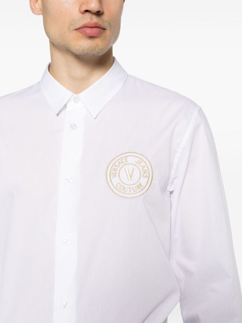 Versace Jeans Couture logo-appliqué poplin shirt