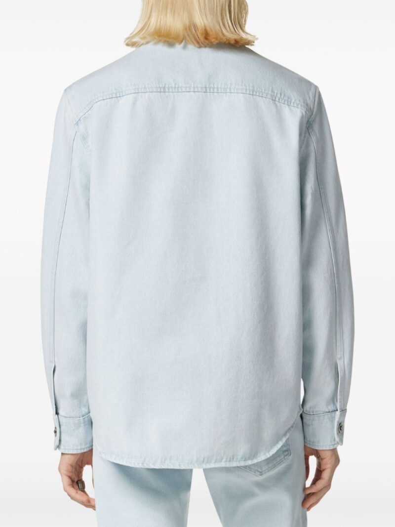 Versace Medusa-buttoned denim shirt