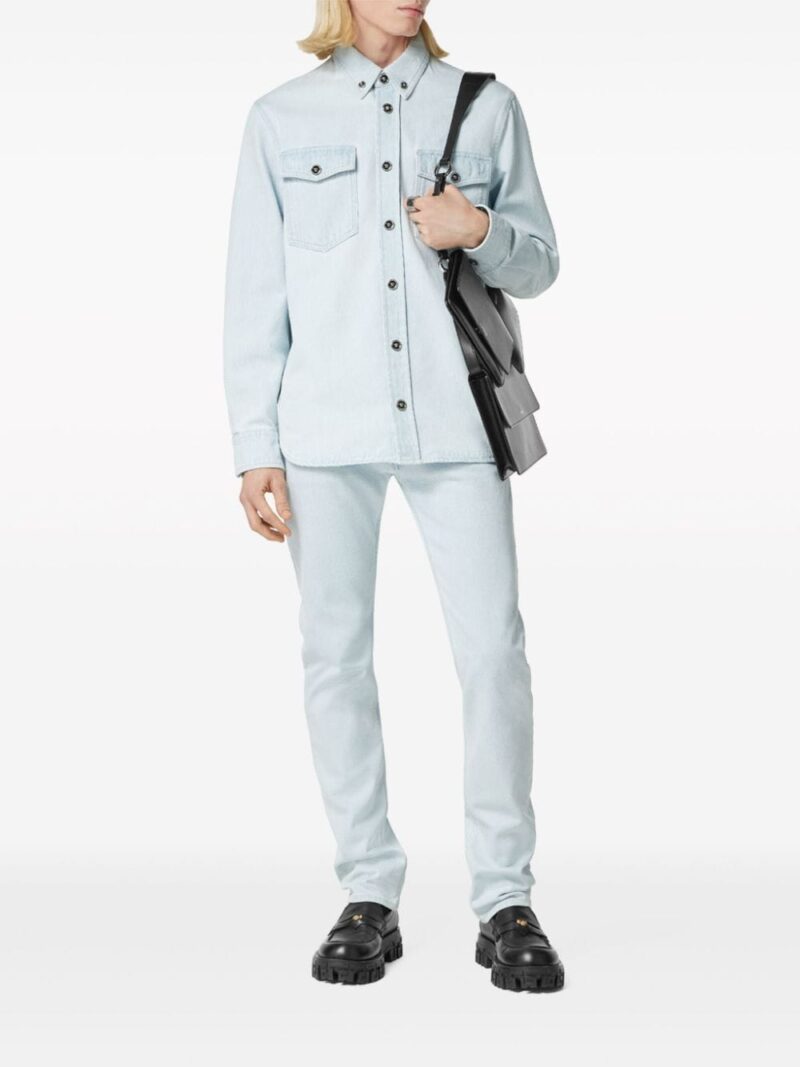 Versace Medusa-buttoned denim shirt