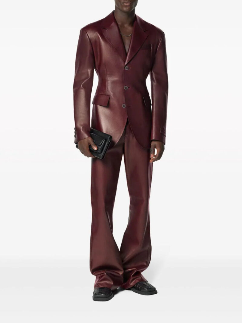 Versace  single-breasted leather blazer
