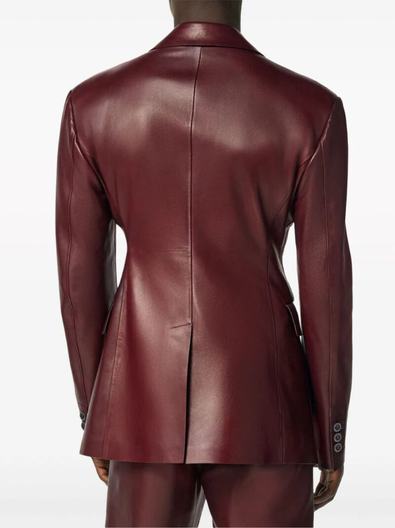 Versace  single-breasted leather blazer