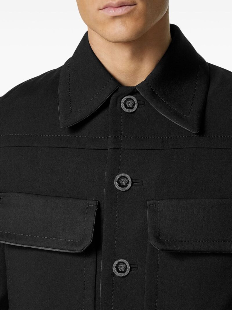 Versace wool-blend twill blouson jacket