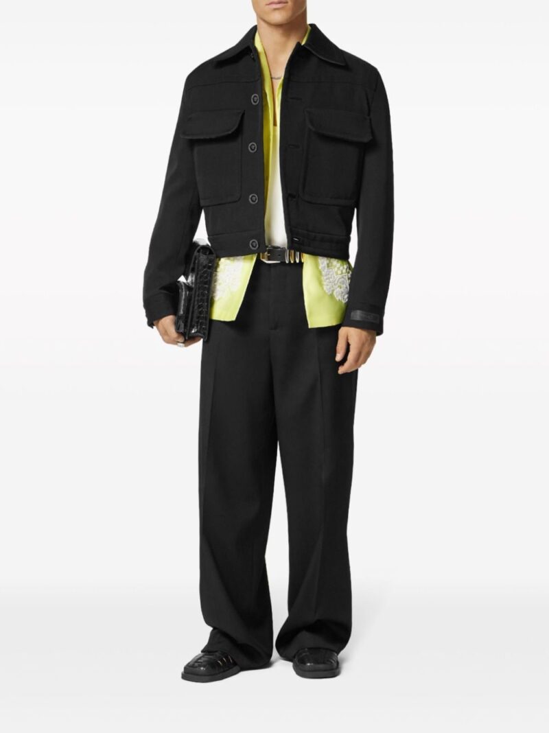 Versace wool-blend twill blouson jacket