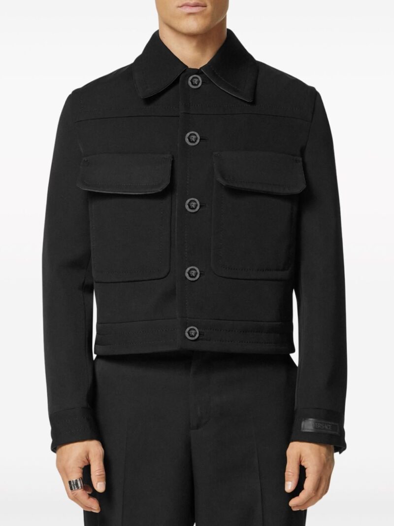 Versace wool-blend twill blouson jacket