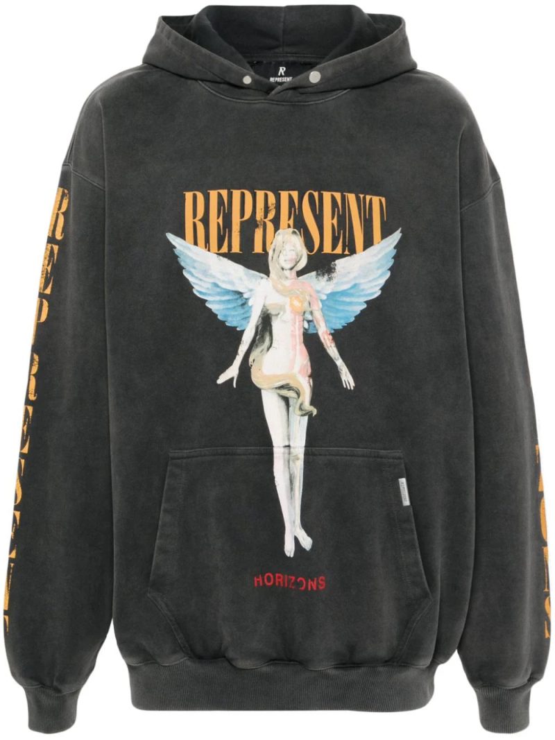 Represent  Reborn graphic-print hoodie