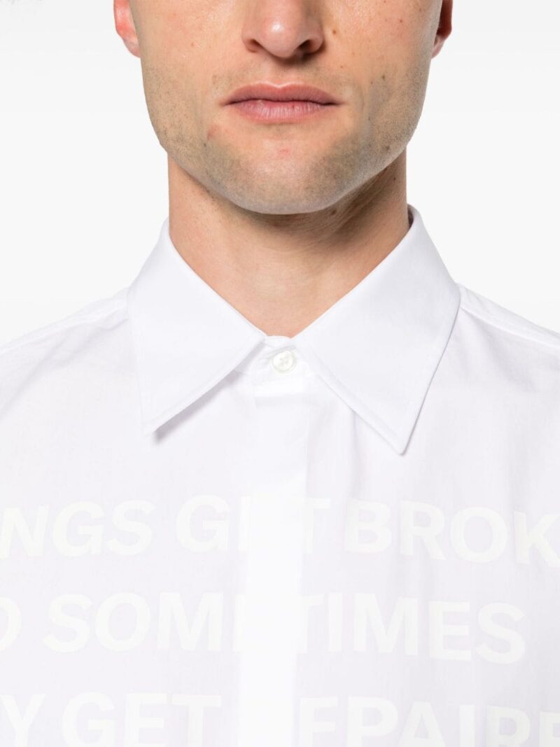 Valentino Garavani slogan-print cotton shirt