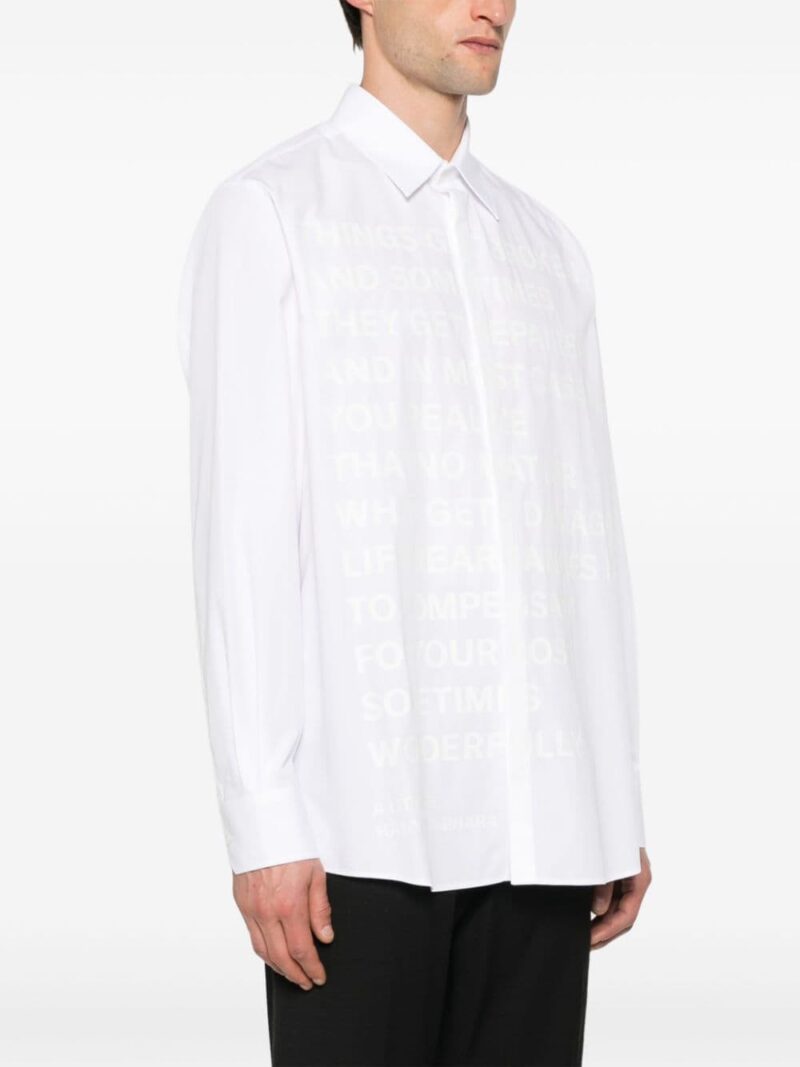 Valentino Garavani slogan-print cotton shirt