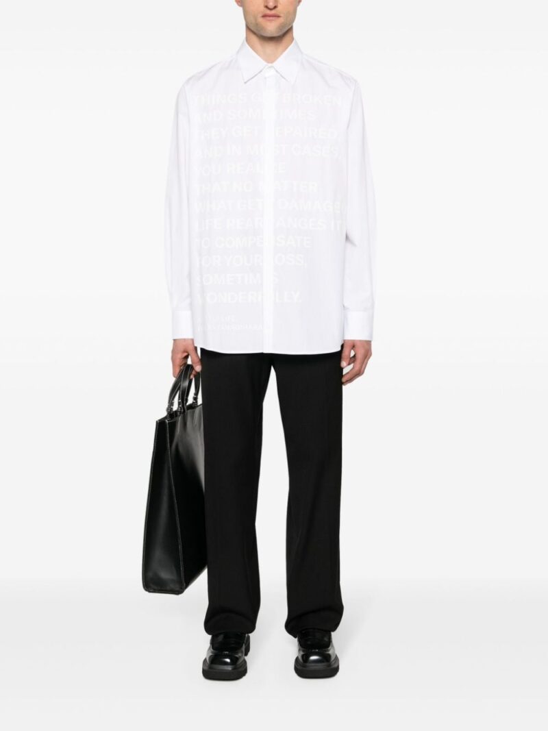 Valentino Garavani slogan-print cotton shirt