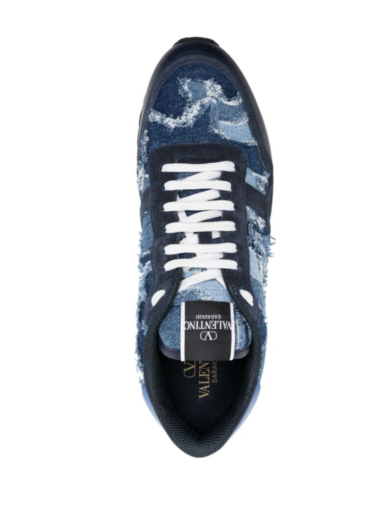 Valentino Garavani Rockrunner Camouflage denim sneakers