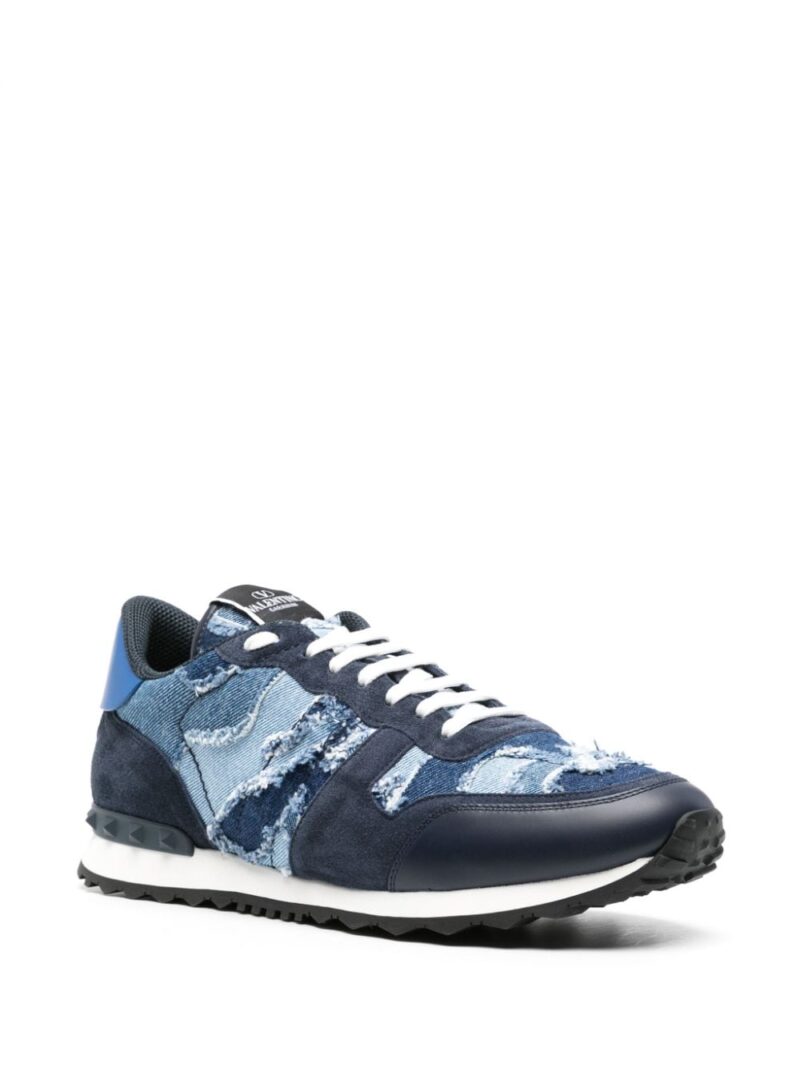 Valentino Garavani Rockrunner Camouflage denim sneakers