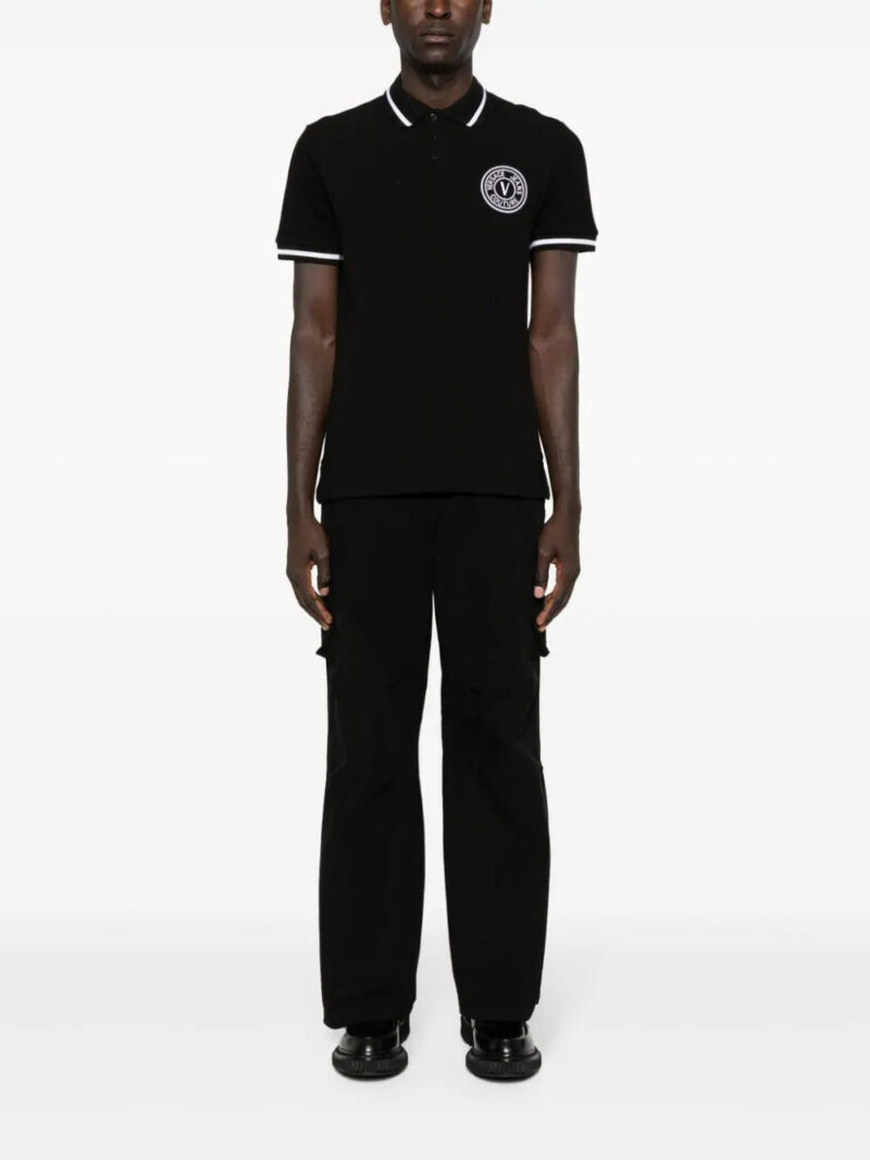 Versace Jeans Couture  V-Emblem piqué polo shirt