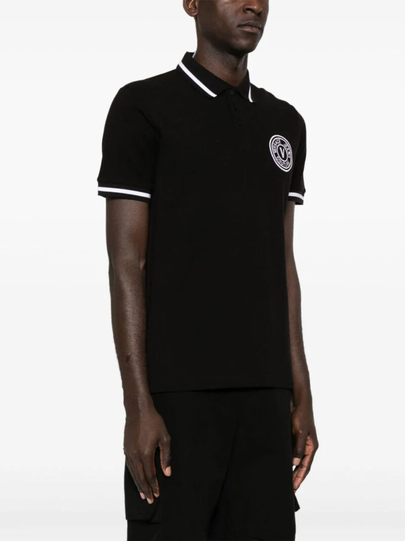 Versace Jeans Couture  V-Emblem piqué polo shirt