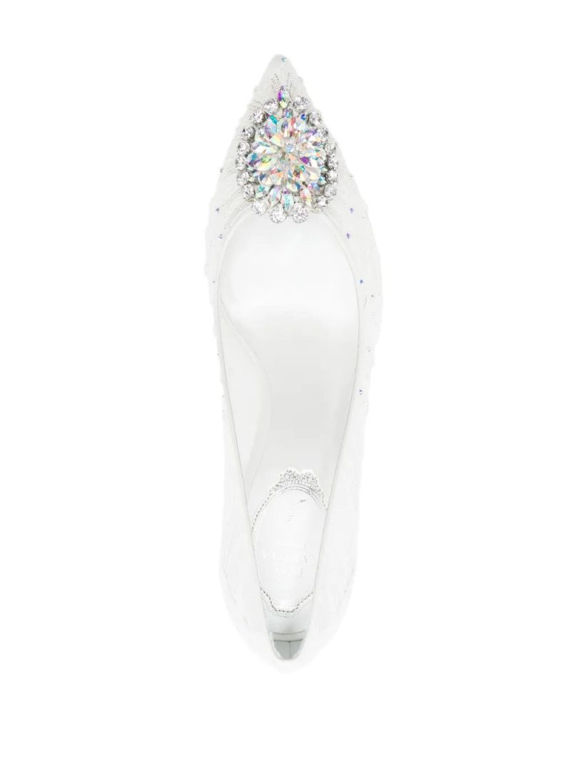 René Caovilla  Cinderella 65mm lace pumps