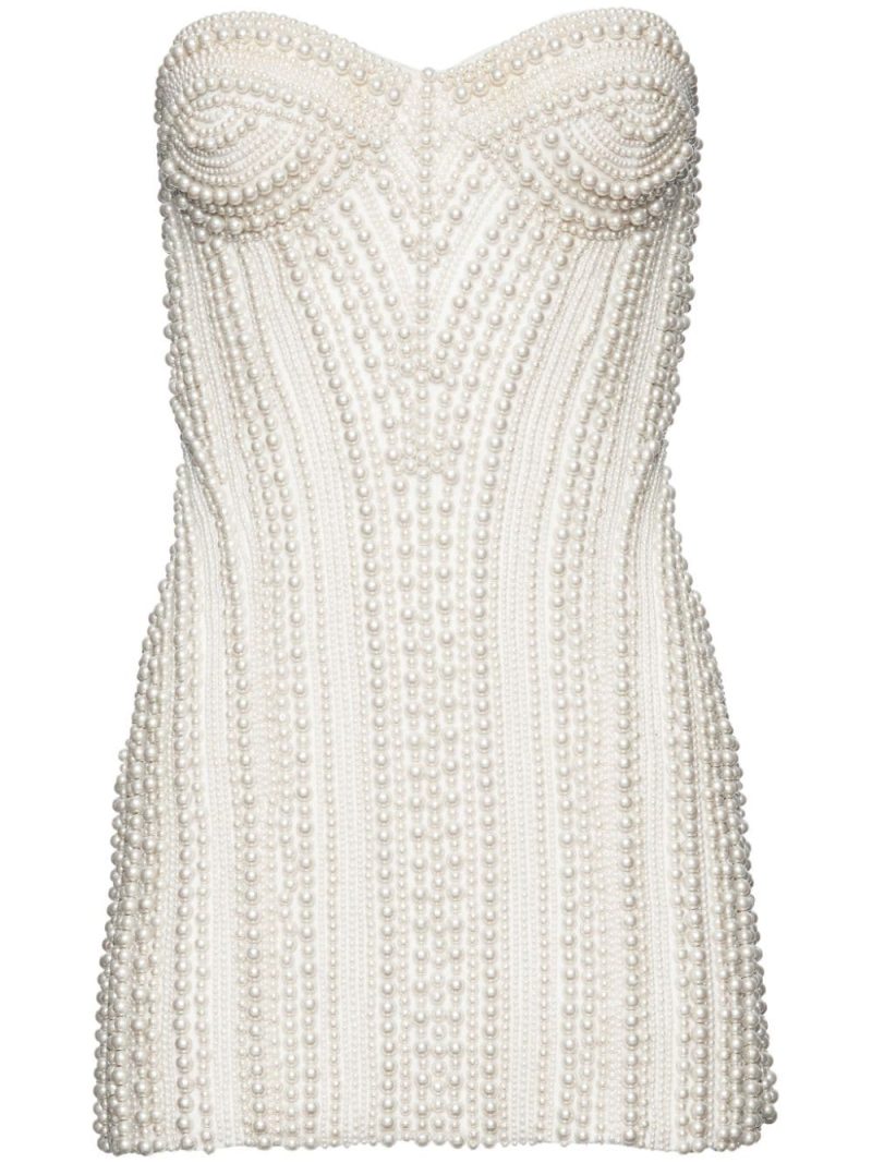Retrofete  faux-pearl embellished minidress