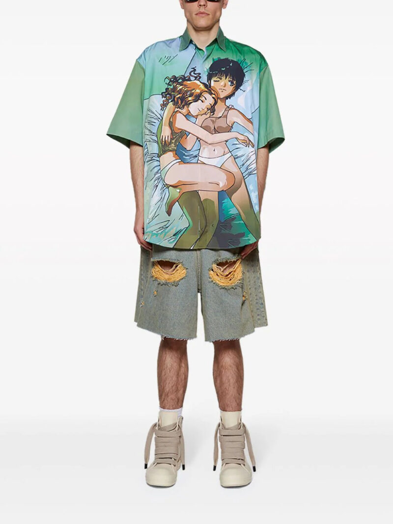 VETEMENTS  Anime-print cotton shirt