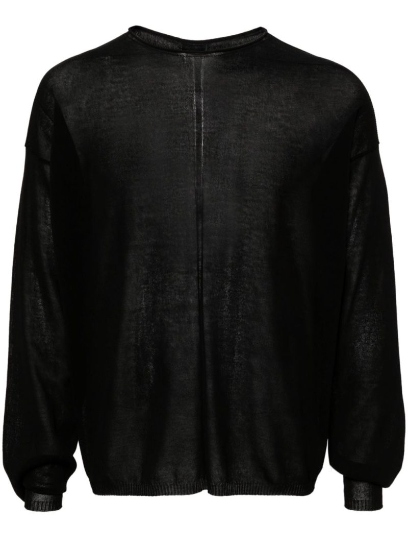 Rick Owens  semi-sheer sweatshirt