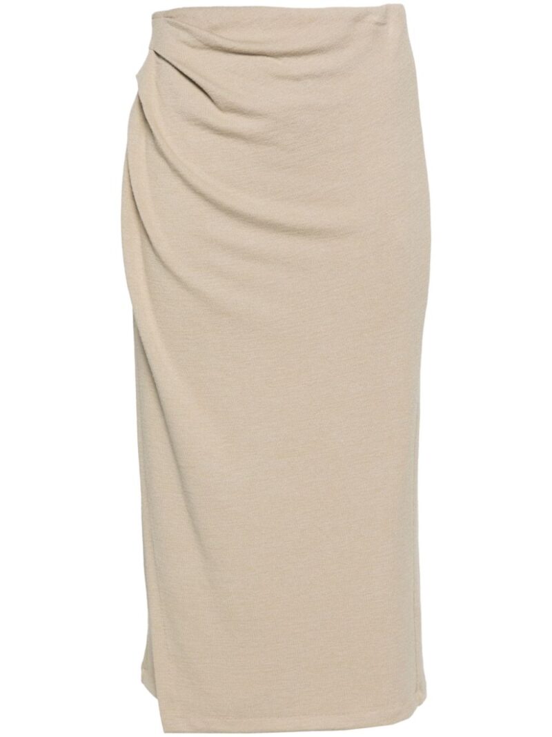 Vince  pleat-detail ribbed skirt