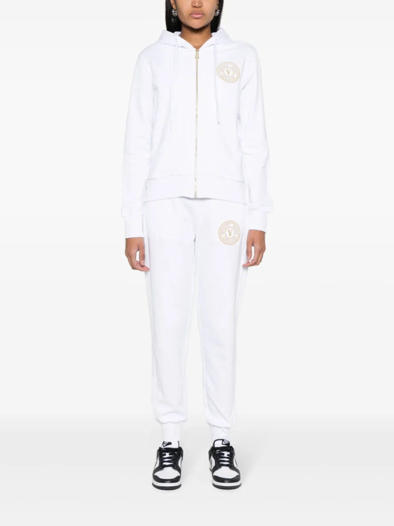 Versace Jeans Couture  logo-embroidered zip-up hoodie