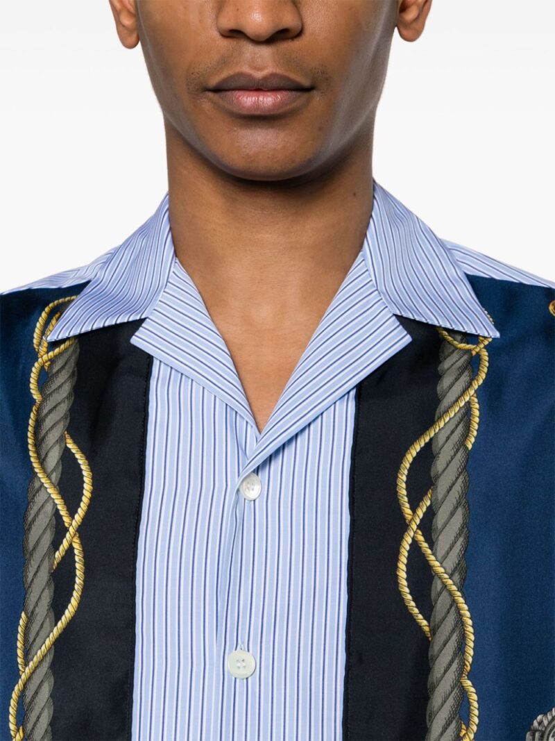 Versace Nautical-print striped shirt