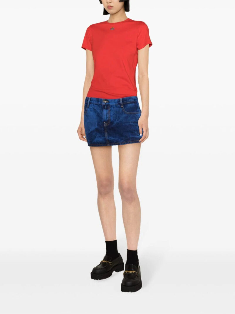 Vivienne Westwood  tie-dye denim miniskirt