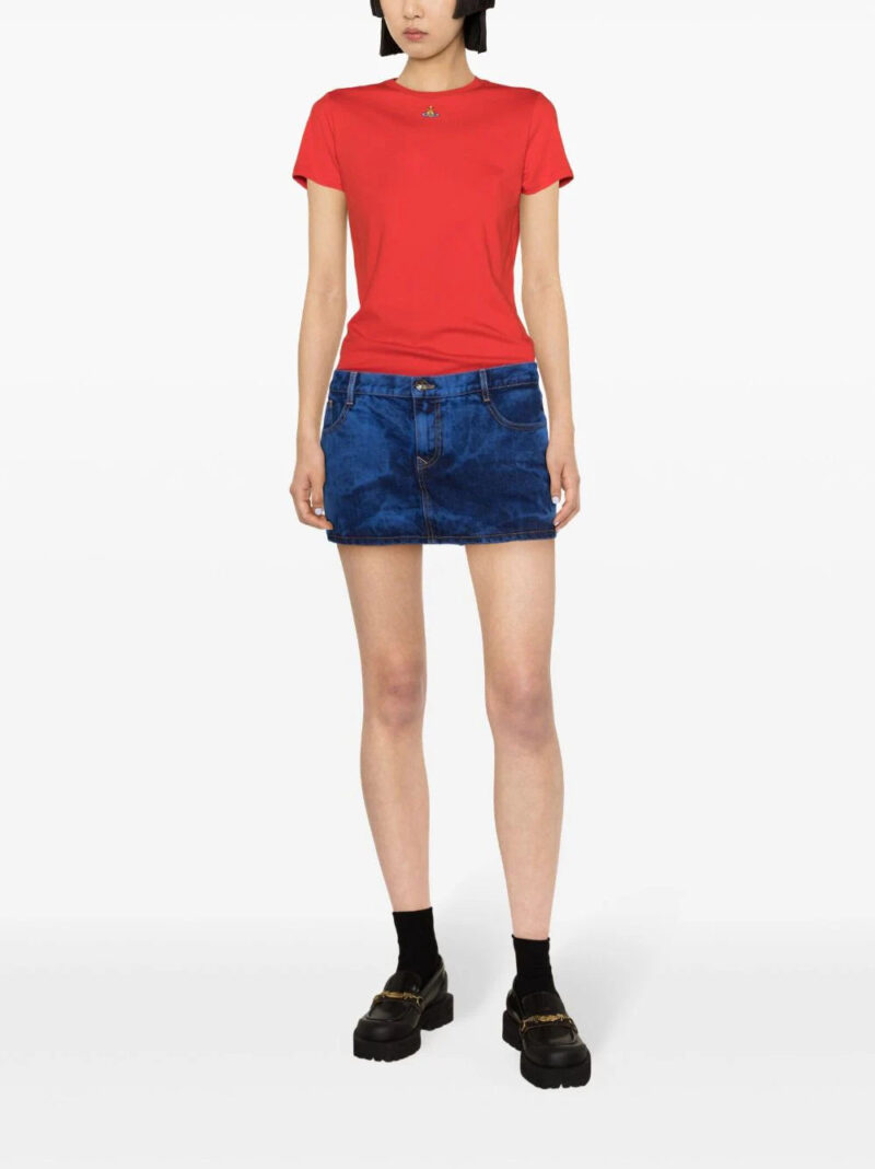 Vivienne Westwood  tie-dye denim miniskirt