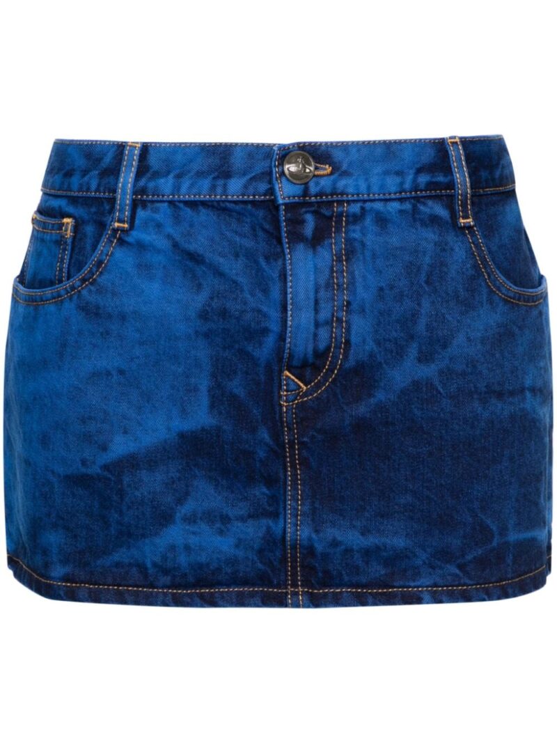 Vivienne Westwood  tie-dye denim miniskirt