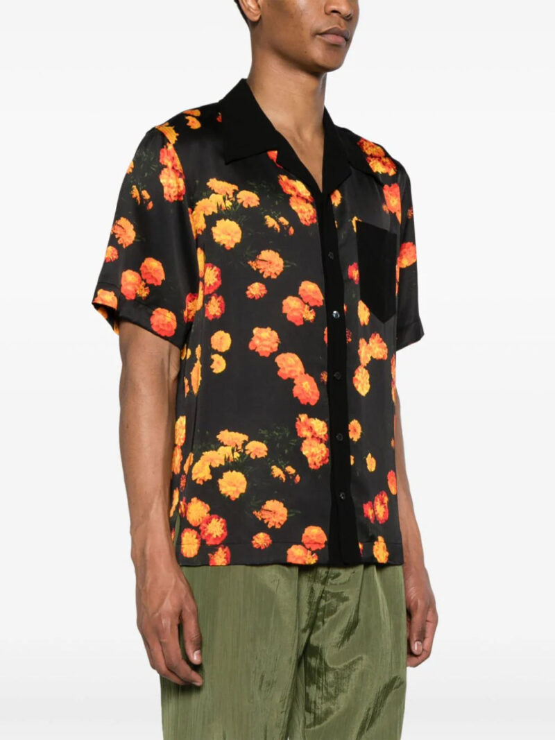 Wales Bonner  Highlife floral-print satin shirt