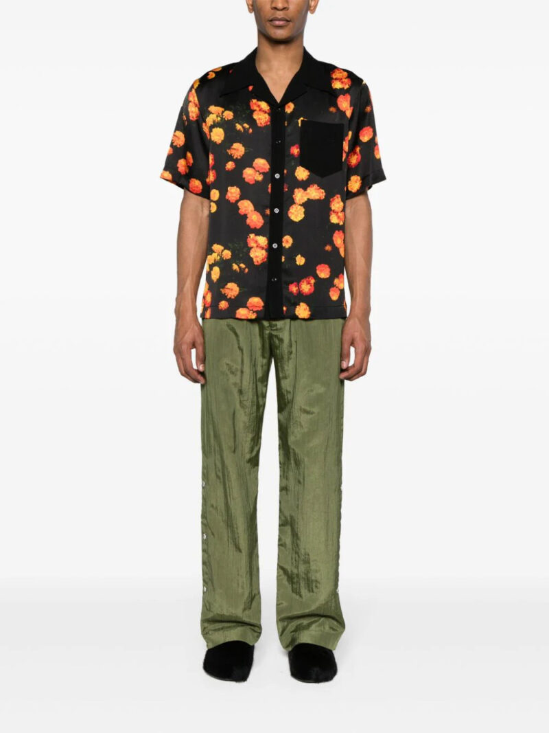 Wales Bonner  Highlife floral-print satin shirt