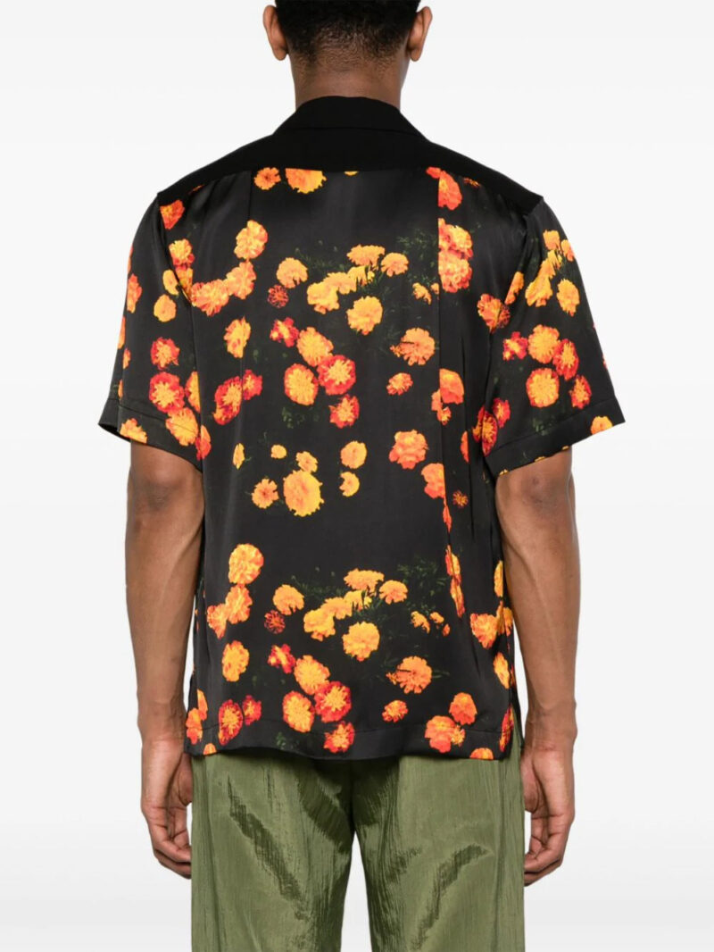 Wales Bonner  Highlife floral-print satin shirt