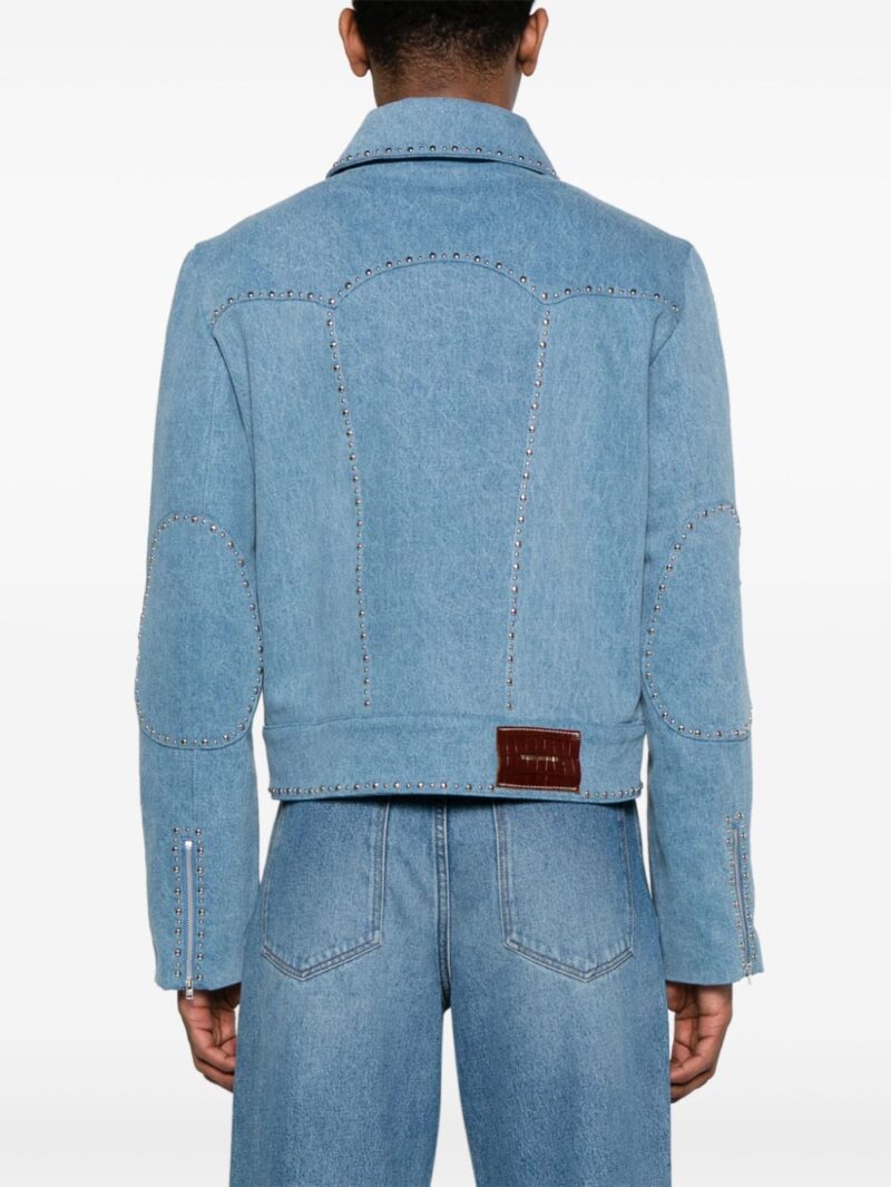 Wales Bonner  Enzyme studded denim jacket