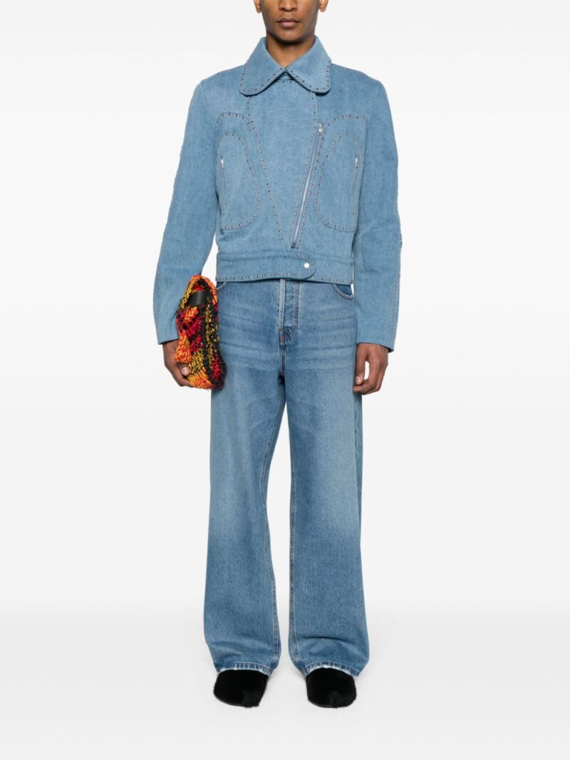 Wales Bonner  Enzyme studded denim jacket