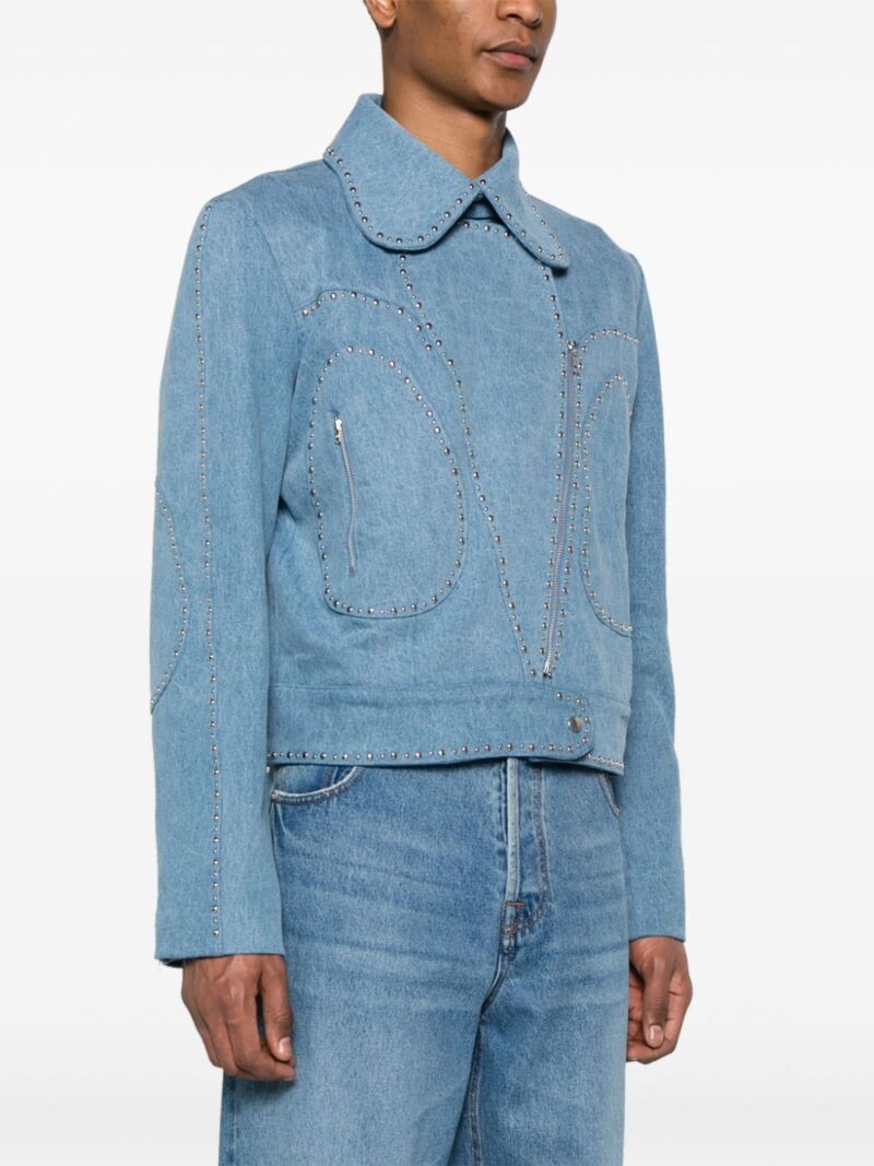 Wales Bonner  Enzyme studded denim jacket