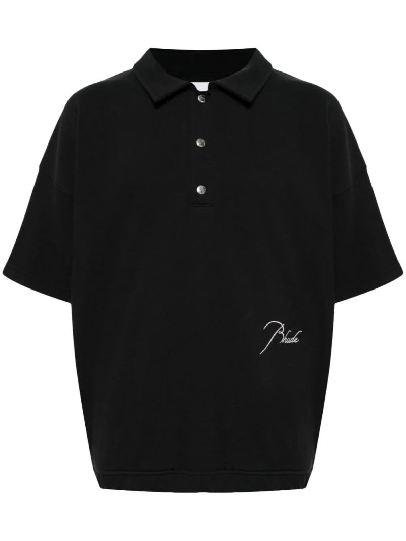 RHUDE  logo-embroidered polo shirt