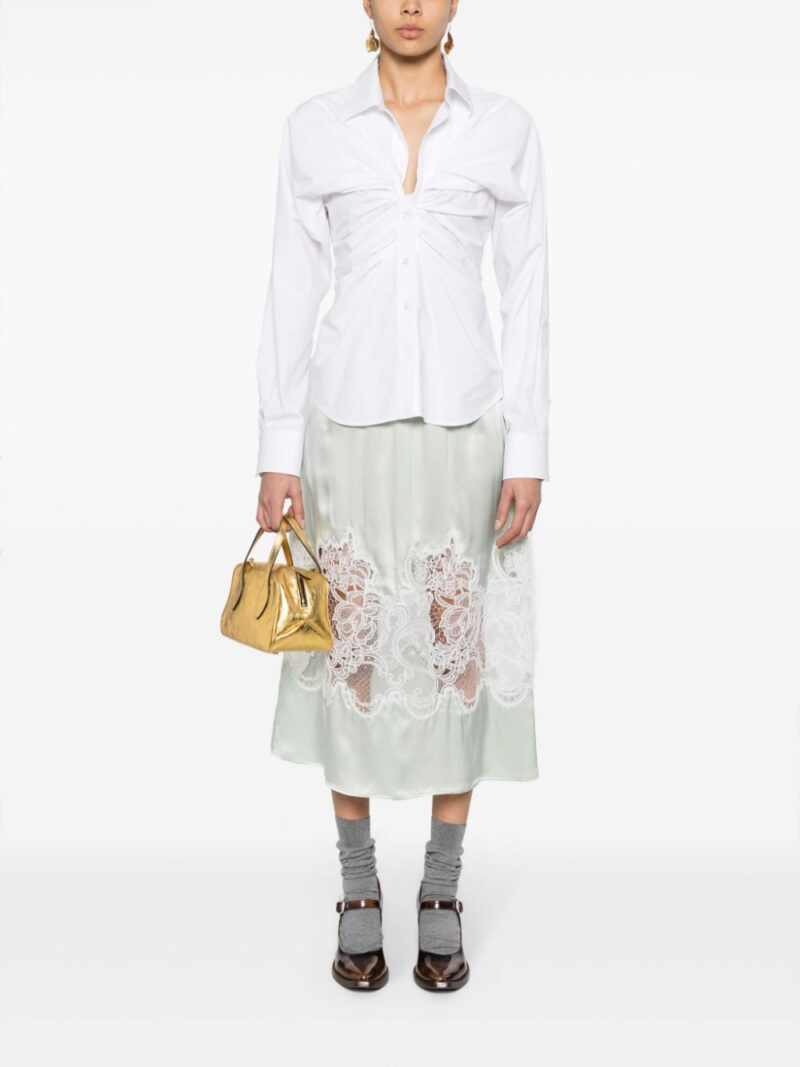 Viktor & Rolf lace-detail silk midi skirt