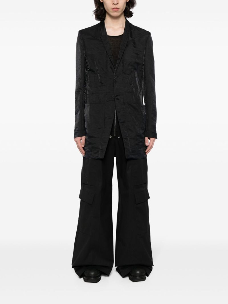 Rick Owens  silk-blend single-breasted blazer