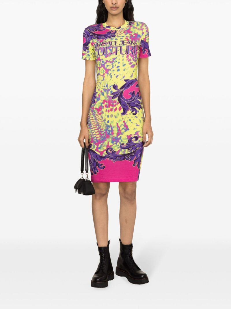 Versace Jeans Couture Animalier graphic-print midi dress